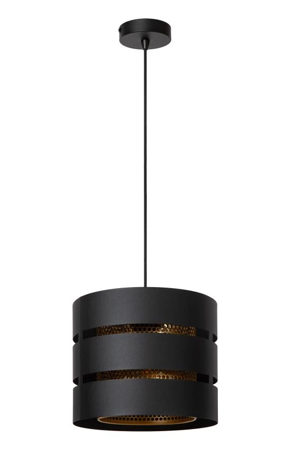 Lucide ROSAS - Pendant light - Ø 26 cm - 1xE27 - Black - turned off